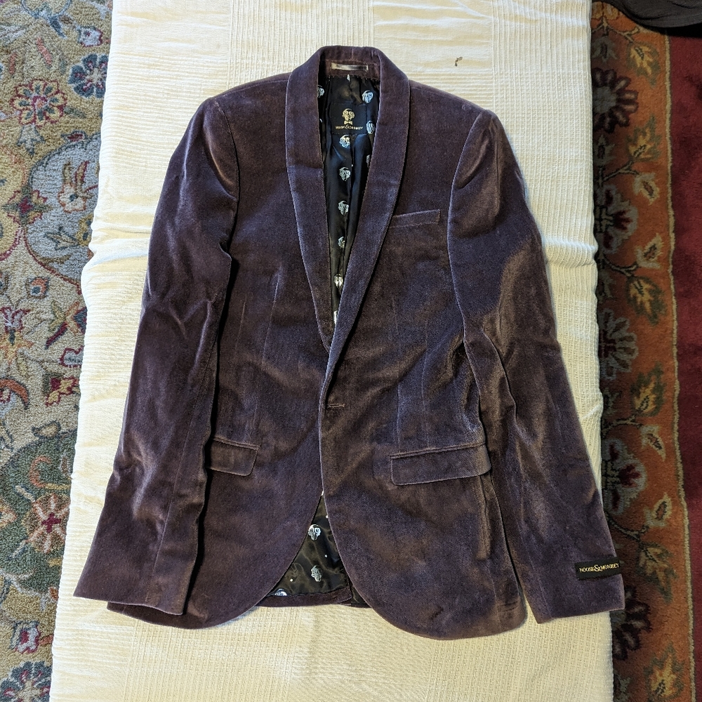 Noose and Monkey Lilac Velvet Blazer Size 6